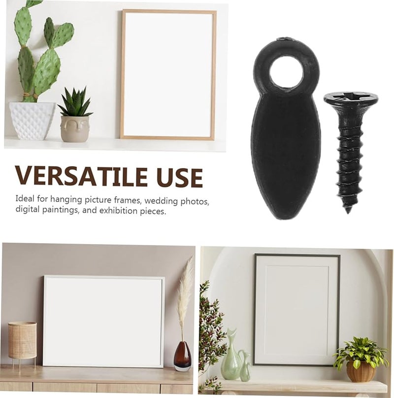 Luxshiny 100Pcs Black Picture Frame Backing Clips Photo Frame Hardware For Secure Artwork Display - Image 4